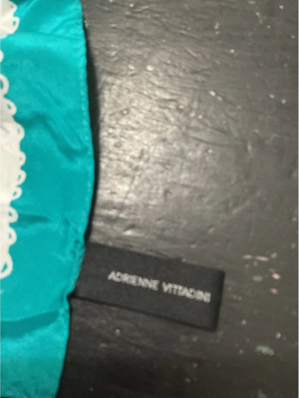 Adrienne Vittadini Floral Silk Scarf with Teal Border Vintage